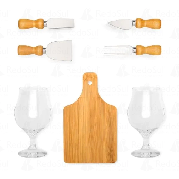 KIT Queijo Personalizado com tábua e taça